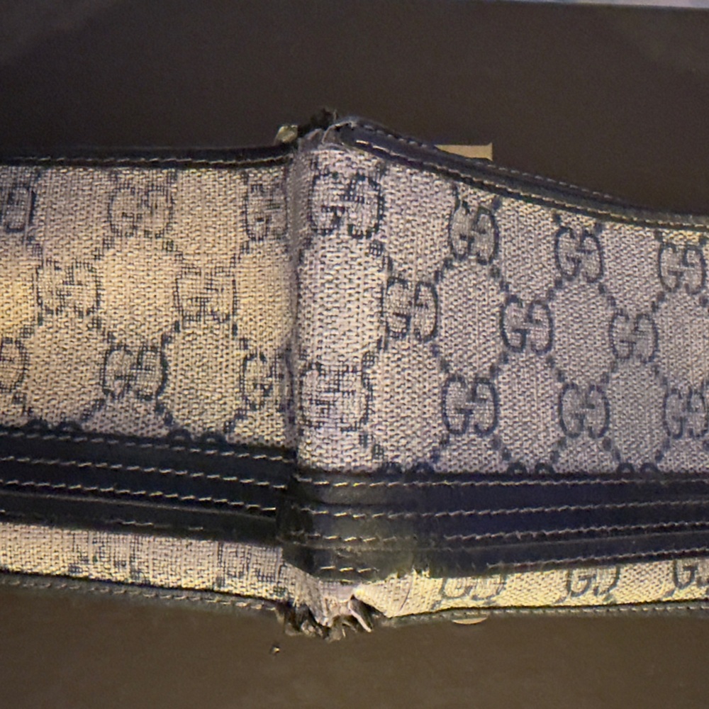Gucci Blue Monogram Canvas Bag